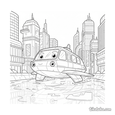 Futuristic Hydrofoil Ferry