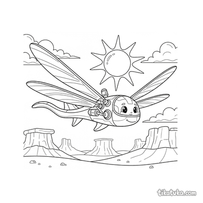 Ornithopter Over the Desert