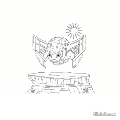 Futuristic Winged Vehicle