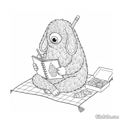 Fuzzy Monster Sketching Sweets