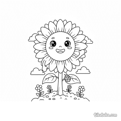 Giant Smiling Sunflower