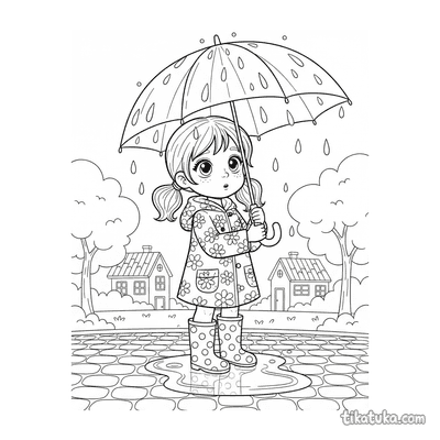 Girl Catching Raindrops