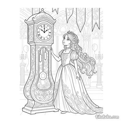 Girl Admiring the Grand Clock