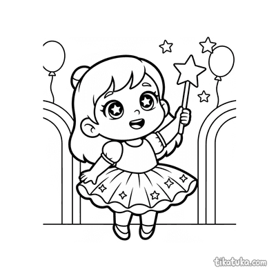 Girl with Magic Wand