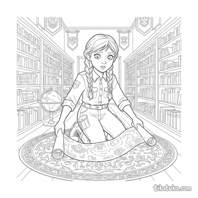 Girl with Ancient Scroll