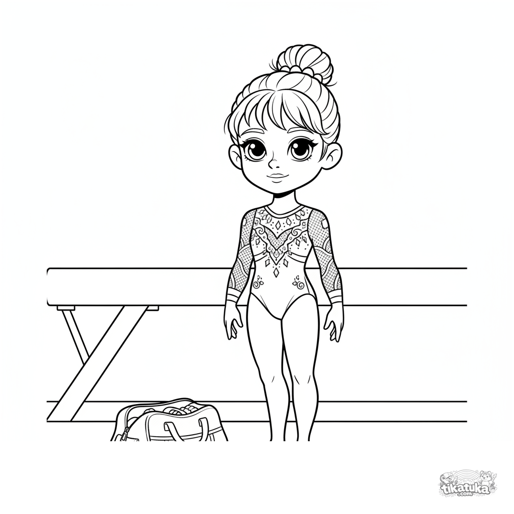 Gymnast Leotard Backstage Practice