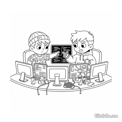 Hacker Duo in the Basement
