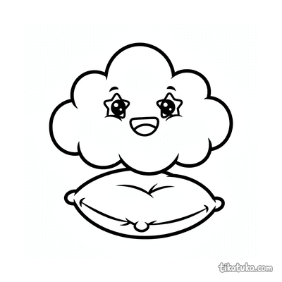 Happy Cloud on Cushion