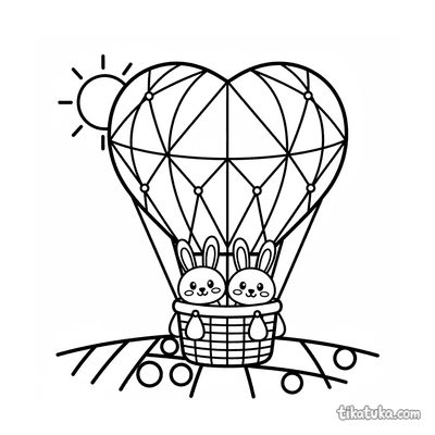 Heart-Shaped Hot Air Balloon