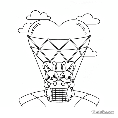 Heart-Shaped Hot Air Balloon