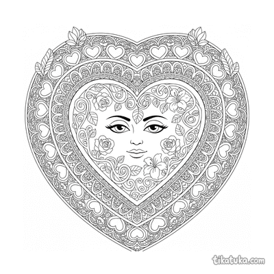 Heart Vine Floral Lace Mandala