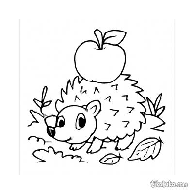 Hedgehog with an Apple