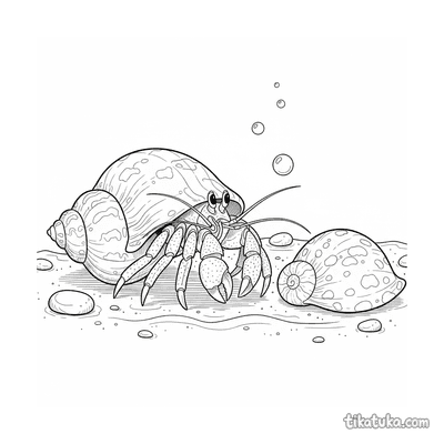 Hermit Crab Swapping Shells