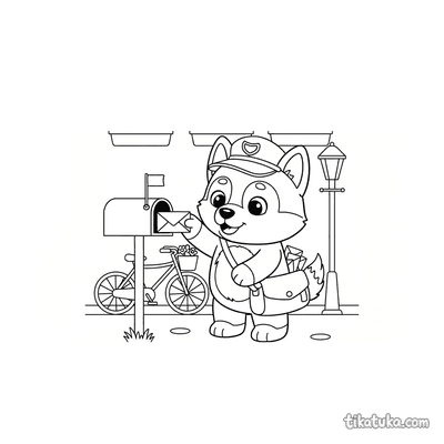 Husky Postal Worker