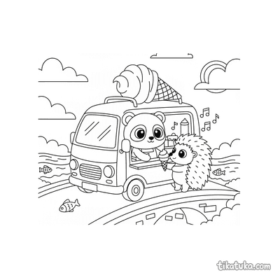 Ice Cream Van on the Bridge
