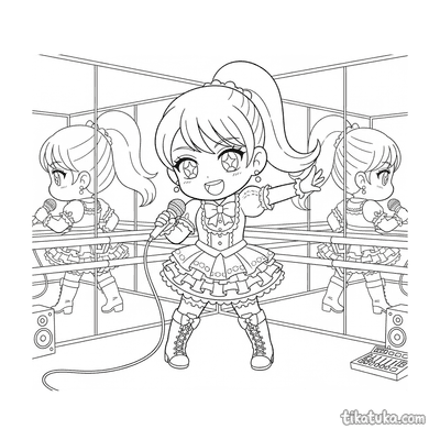 Idol Singer Rehearsing in Studio