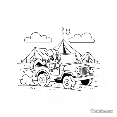 Jeep near Field HQ
