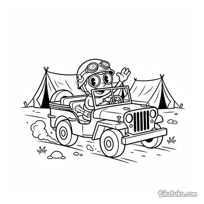 Jeep Willys near Field Headquarters