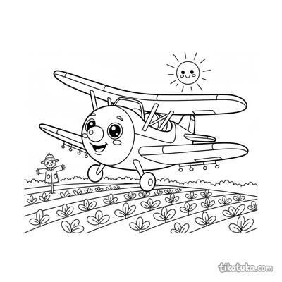 Kawaii Crop Duster Plane