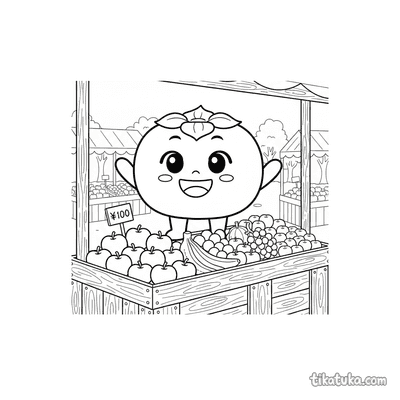 Kawaii Persimmon at the Market