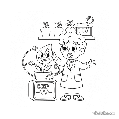 Kid with a Talking Plant Experiment