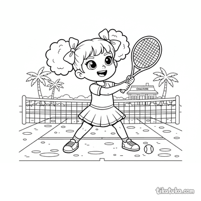 Girl with Tennis Racket