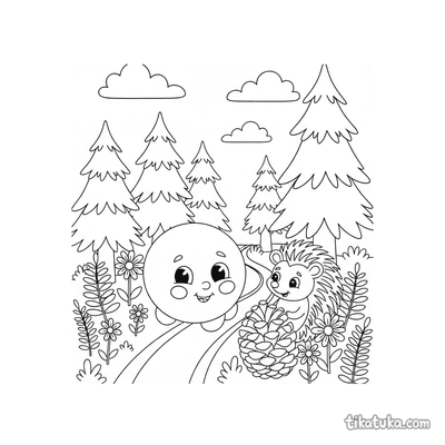 Kolobok Rolling Down a Path