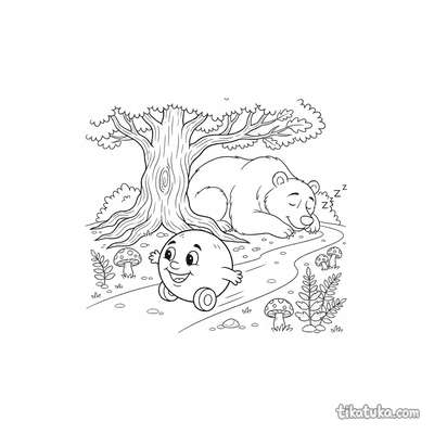 Kolobok and Sleeping Bear