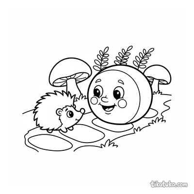 Kolobok Rolling Past Hedgehog