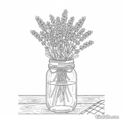 Lavender Bouquet in Mason Jar