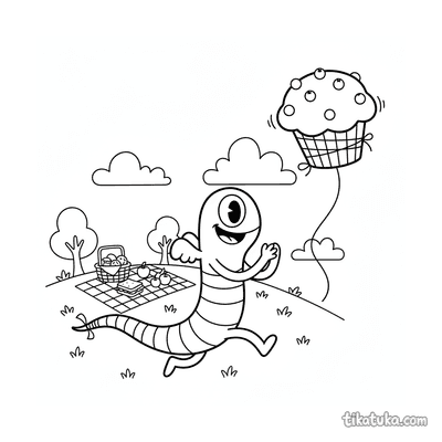 Long Monster Flying Muffin Kite