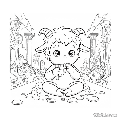 Lost Satyr Child in the Stone Hall