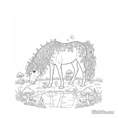 Magical Pony with Flower Mane