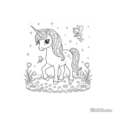 Magical Pony with Glittering Mane
