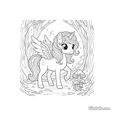 Magical Pony in Enchanted Forest