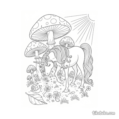 Unicorn in Enchanted Forest