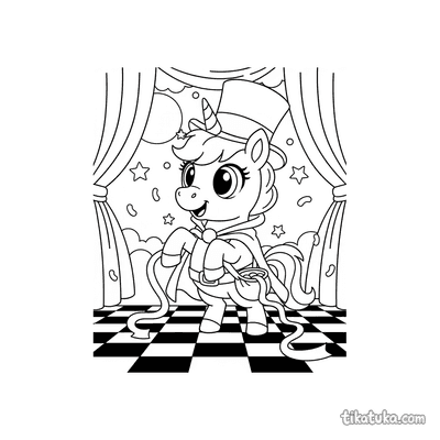 Magician Unicorn Pony with Top Hat