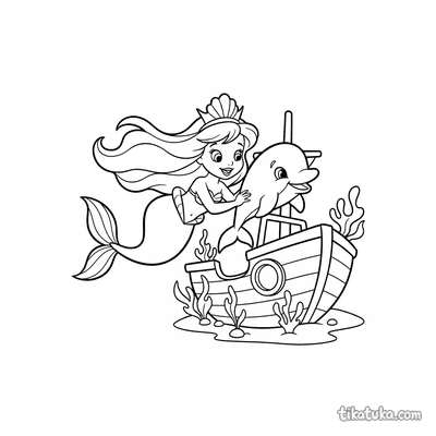 Mermaid Princess Exploring Shipwreck