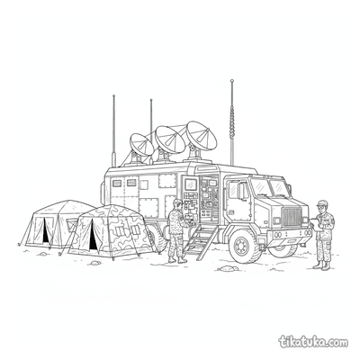 Mobile Command Center Truck at Tents