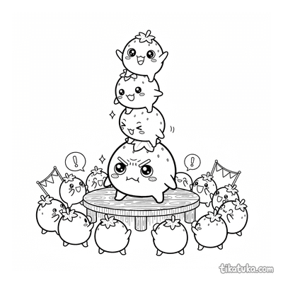 Mochi Stack Acrobat Performance