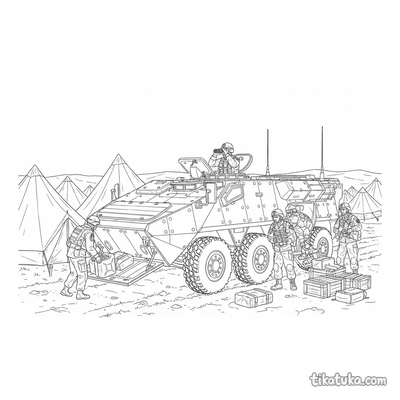 Armored Personnel Carrier on Patrol
