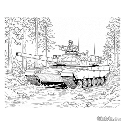 Tank Crossing a River