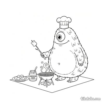 Monster Chef Grilling Marshmallows