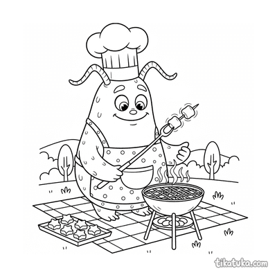 Monster Chef Grilling Marshmallows
