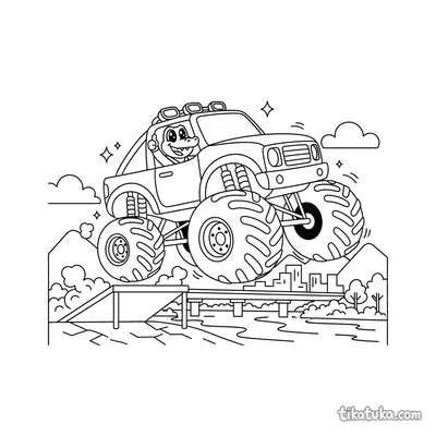 Monster Truck on the Bridge