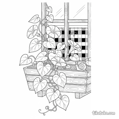 Morning Glory in Window Box