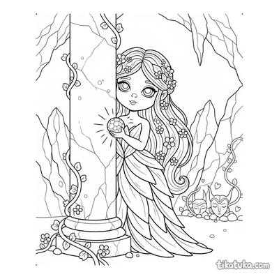 Nymph Behind a Pillar