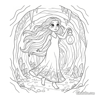 Nymph with Lantern in the Cavern