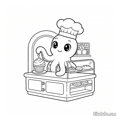 Octopus Bublik the Bakery Chef