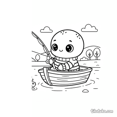 Octopus Bublik the Fisherman